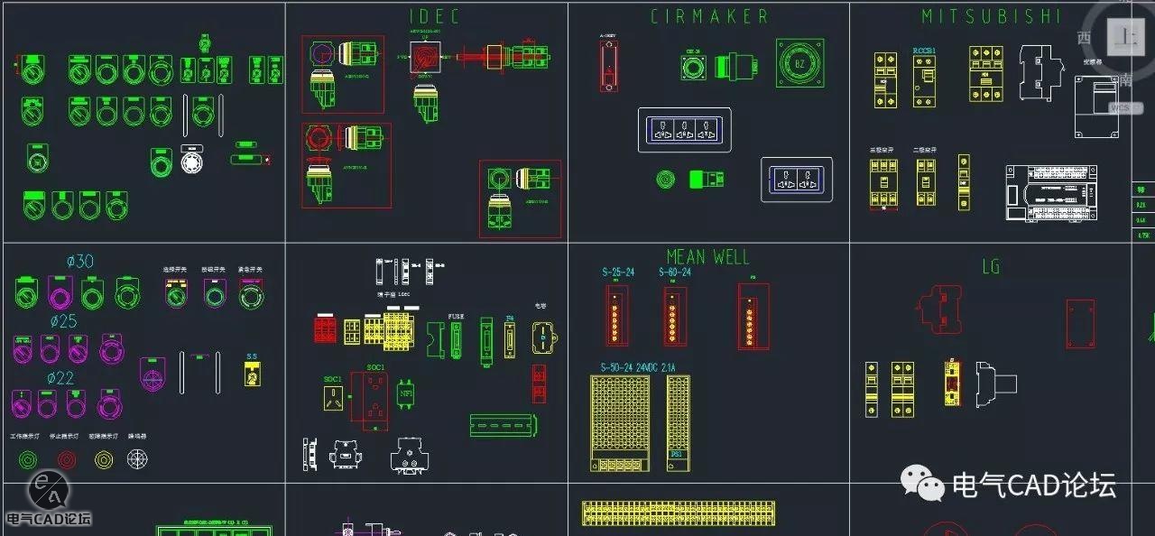 一大波电气元件CAD图库