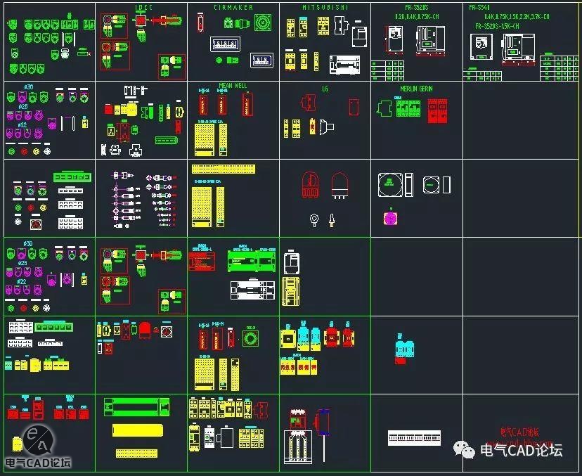 一大波电气元件CAD图库
