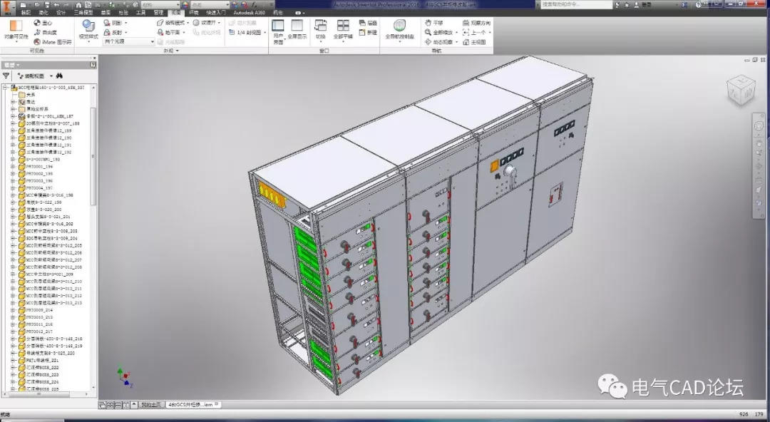 GCS低压抽屉式开关柜3D模型