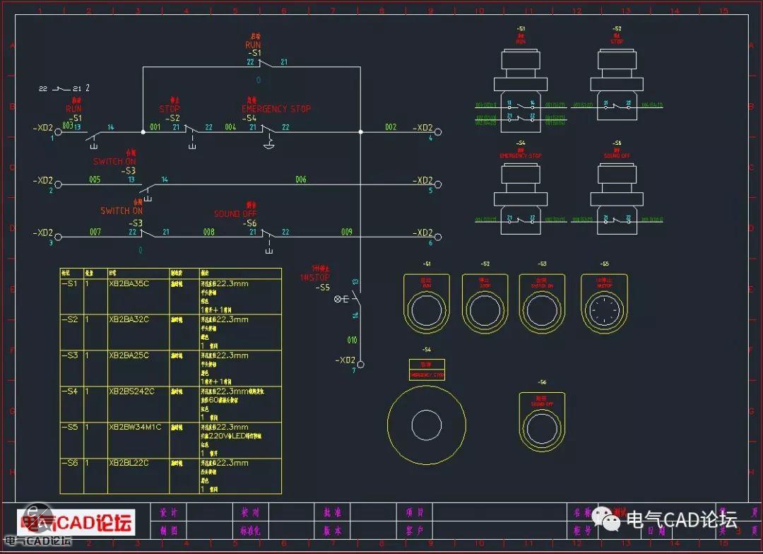 丨ACE库丨施耐德XB2-B按钮元件库