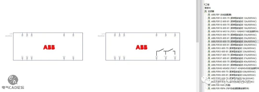 丨部件库丨ABB PSR系列软起动器