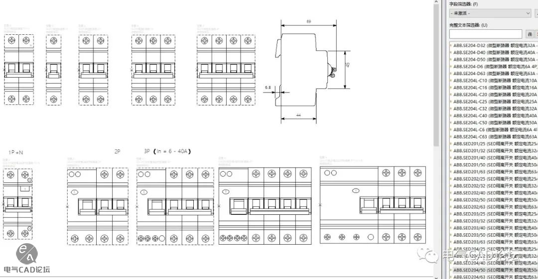 丨部件库丨ABB SE200系列微型断路器