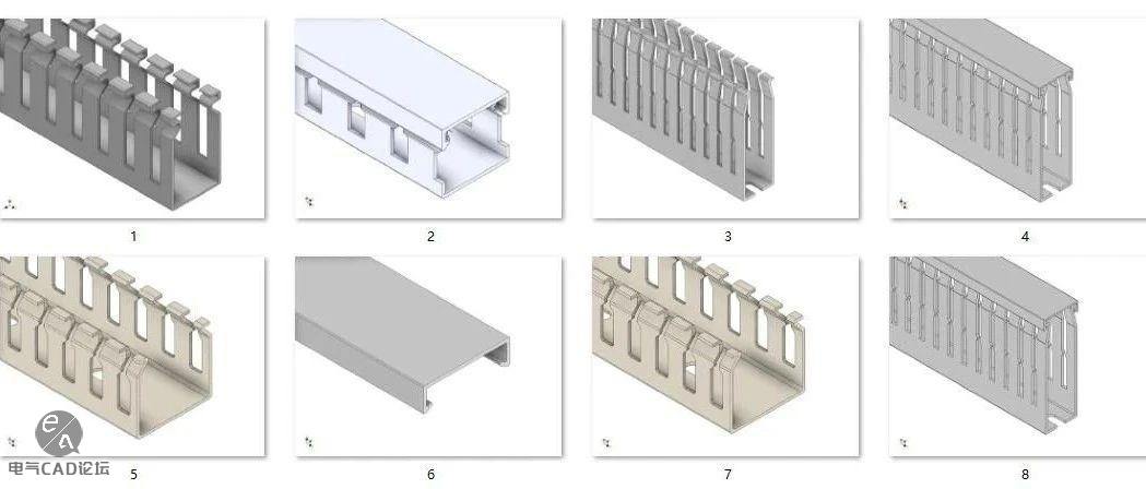常用PVC线槽三维模型